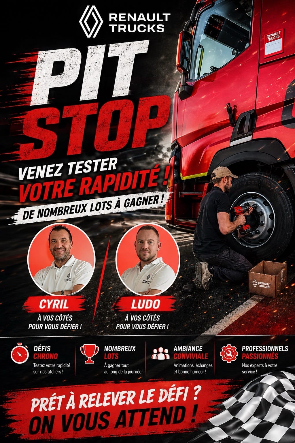 Affiche Pit Stop Renault Trucks
